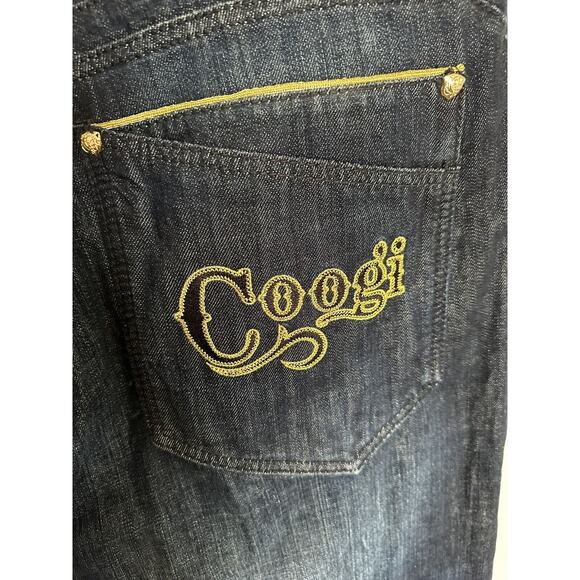 Coogi Authentic Denim Blu Jeans Mens Size 42 x 35 Embroidered Pocket - Picture 10 of 16